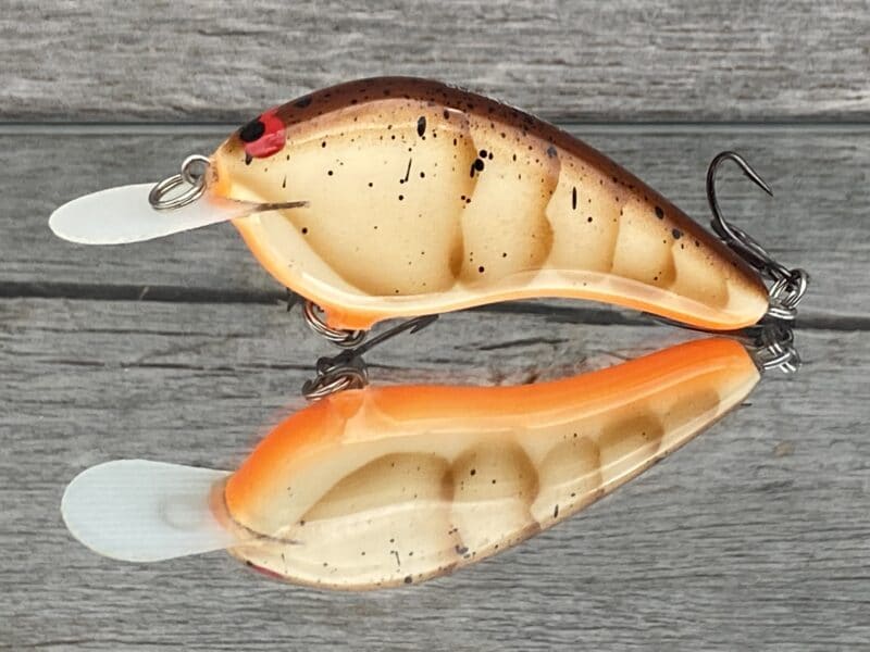 Black Label Balsa - Slim Series - Custom Balsa Crankbait - Brown Craw Color image 0