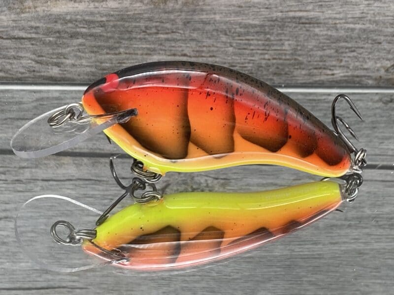 Black Label Balsa - Razor - Balsa Crankbait - 3 Alarm Craw Color image 0