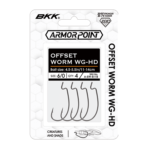 BKK Armor Point Offset Worm WG HD Hooks image 0