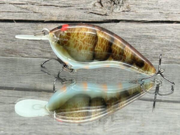 Black Label Balsa - Slim Signature Series Balsa Crankbait - Blue Belly Camo Craw Color image 0
