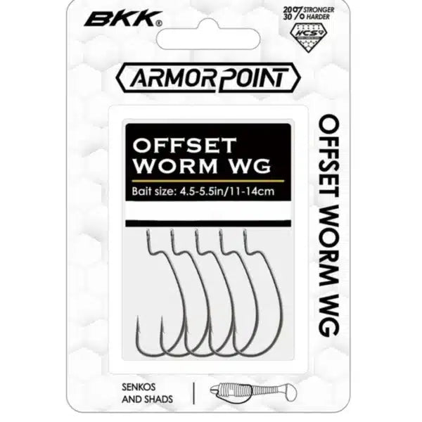 BKK Armor Point Offset Worm WG Hooks image 0