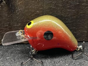 John Hott Lures - H-1 - Custom Balsa Squarebill - Red River Craw Color