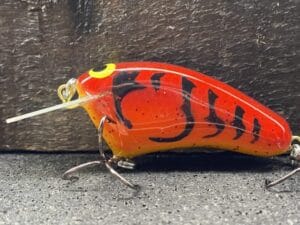 John Hott Lures - Hott Hicky - Custom Balsa Crankbait - Sunrise Craw Color