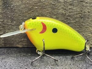 John Hott Lures - Mutt 2 - Custom Balsa Crankbait - Classic Chartreuse Color