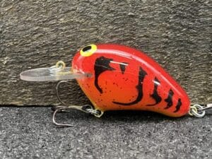 John Hott Lures - Kill'r H-1 MR Round Bill - Custom Balsa Crankbait - Sunrise Craw Color