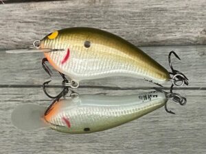 Black Label Balsa - Slim Signature Series Balsa Crankbait - Foiled Olive Shad Color