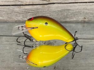 Black Label Balsa - Head Hunter - Custom Balsa Squarebill Crankbait - Chartreuse Classic Color - Zoom WEC E-2