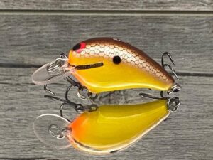 Black Label Balsa - Rumble - Custom Balsa Crankbait - Spicy Mustard Color