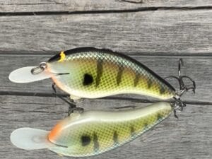 Black Label Balsa - Slim Series - Custom Balsa Crankbait - Bold Bluegill Color