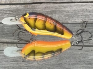 Black Label Balsa - Little Cliffie - Custom Balsa Crankbait - Spring Craw Color