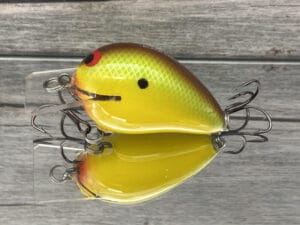 Black Label Balsa - Wreck Jr. - Custom Balsa Squarebill Crankbait - Chartreuse Classic Color