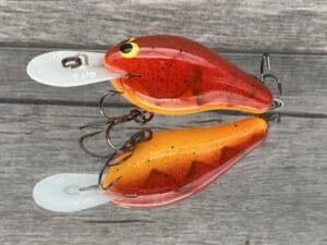 Greenfish Tackle - GT6 - Custom Balsa Crankbait - Fire Craw Color