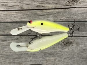 Black Label Balsa - SS Shad - Custom Balsa Crankbait - Chartreuse Illusion Color