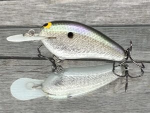 Black Label Balsa - Little Cliffie - Custom Balsa Crankbait - Foiled Gizzard Shad Color