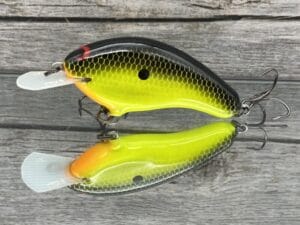 Greenfish Tackle - G-Flat Shallow - Custom Balsa Crankbait - Chartreuse Black Color