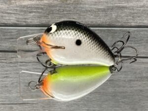 Black Label Balsa - Wreck Jr. - Custom Balsa Squarebill Crankbait - Hot Shad Color