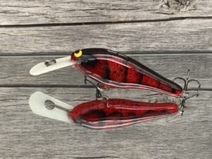 Black Label Balsa - SS Shad - Custom Balsa Crankbait - Red Craw Color