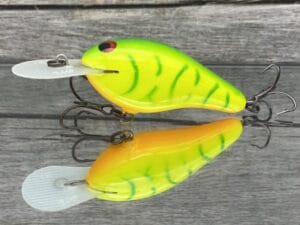 Greenfish Tackle - GT6 - Custom Balsa Crankbait - Lime Coach Dog Color