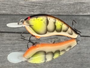 Black Label Balsa - Slim Series - Custom Balsa Crankbait - Toxic Craw Color