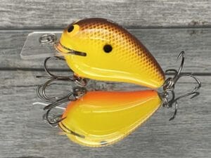 Black Label Balsa - Wreck Jr. - Custom Balsa Squarebill Crankbait - Hot Mustard Color