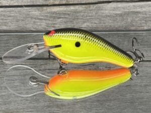 Black Label Balsa - K II - Custom Balsa Crankbait - Chartreuse Black Back Color