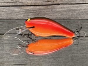 Black Label Balsa - K II - Custom Balsa Crankbait - Hot Salsa Color