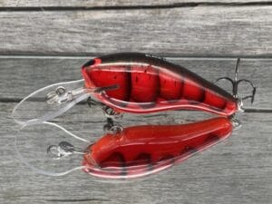 Black Label Balsa - K II - Custom Balsa Crankbait - Fire Craw Color