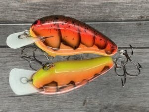 Black Label Balsa - Wobbler - Custom Balsa Crankbait - 3 Alarm Craw Color