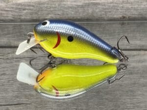 Greenfish Tackle - G2 - Custom Balsa Squarebill Crankbait - Chartreuse Shad Color