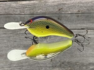 Greenfish Tackle - Small G - Custom Balsa Crankbait - Bull Bream Color