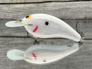 Black Label Balsa - Slim Signature Series Balsa Crankbait - White Knight Color