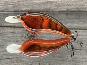 Black Label Balsa - Slim Series - Custom Balsa Crankbait - Fall Craw Color