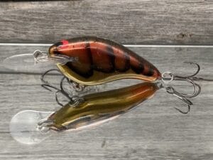 Black Label Balsa - Shiver 7 - Custom Balsa Crankbait - Road Kill Craw Color