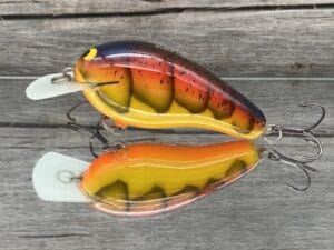 Black Label Balsa - Wobbler - Custom Balsa Crankbait - Spring Craw Color