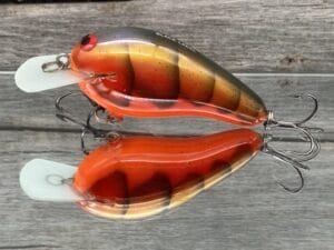 Black Label Balsa - Wobbler - Custom Balsa Crankbait - Lava Craw Color