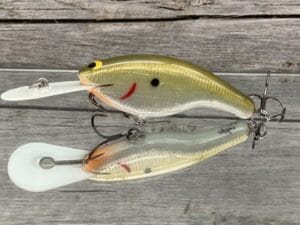 Black Label Balsa - Slim DD Signature Series Balsa Crankbait - Foiled Olive Shad Color