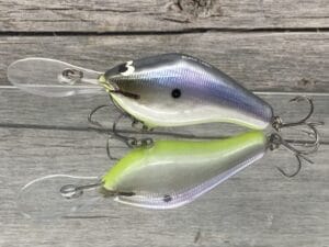 Black Label Balsa - 300 Proof - Custom Balsa Crankbait - American Shad Chartreuse Belly Color