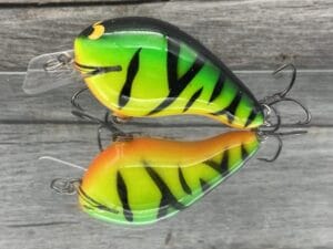 Black Label Balsa - Head Hunter - Custom Balsa Squarebill Crankbait - Fire Tiger - Zoom WEC E-2