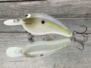 Black Label Balsa - Slim Series - Custom Balsa Crankbait - Chartreuse Shad Color