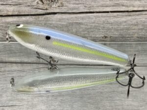 Black Label Balsa - Law Dawg - Signature Series Custom Balsa Topwater- Foiled Chartreuse Shad Color