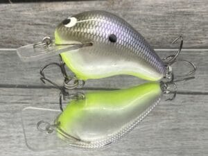 Black Label Balsa - Wreck - Balsa Squarebill - American Shad Chartreuse Belly - Zoom WEC E-1