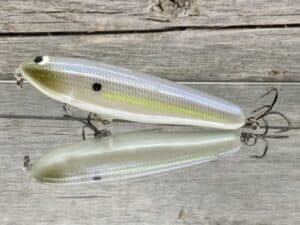 Black Label Balsa - Law Dawg - Custom Balsa Topwater- Chartreuse Shad Color