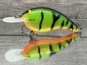 Black Label Balsa - Slim Signature Series Balsa Crankbait - Foiled Fire Tiger Color