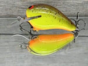 Black Label Balsa - Rumble MR - Custom Balsa Crankbait - Chartreuse Root Beer Color