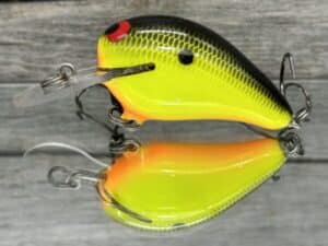 Black Label Balsa - Rumble MR - Custom Balsa Crankbait - Chartreuse Black Back Color