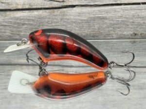 Black Label Balsa - Speedy - Signature Series Hybrid Squarebill Crankbait - Foiled Red Craw Color