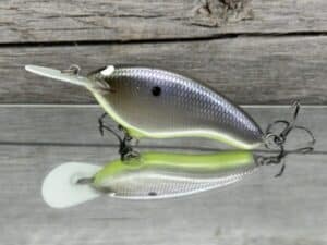 Black Label Balsa - The .38 - Balsa Crankbait - American Shad Chartreuse Belly Color