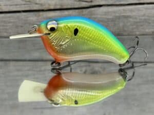 The Lure Forge - The Twenty-2 Rattling Squarebill Crankbait - Lime Dolphin Color