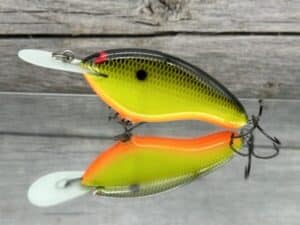 Black Label Balsa - The .38 - Balsa Crankbait - Chartreuse Black Back Color