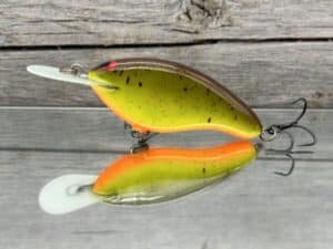 Black Label Balsa - The .38 - Balsa Crankbait - Chartreuse Root Beer Color